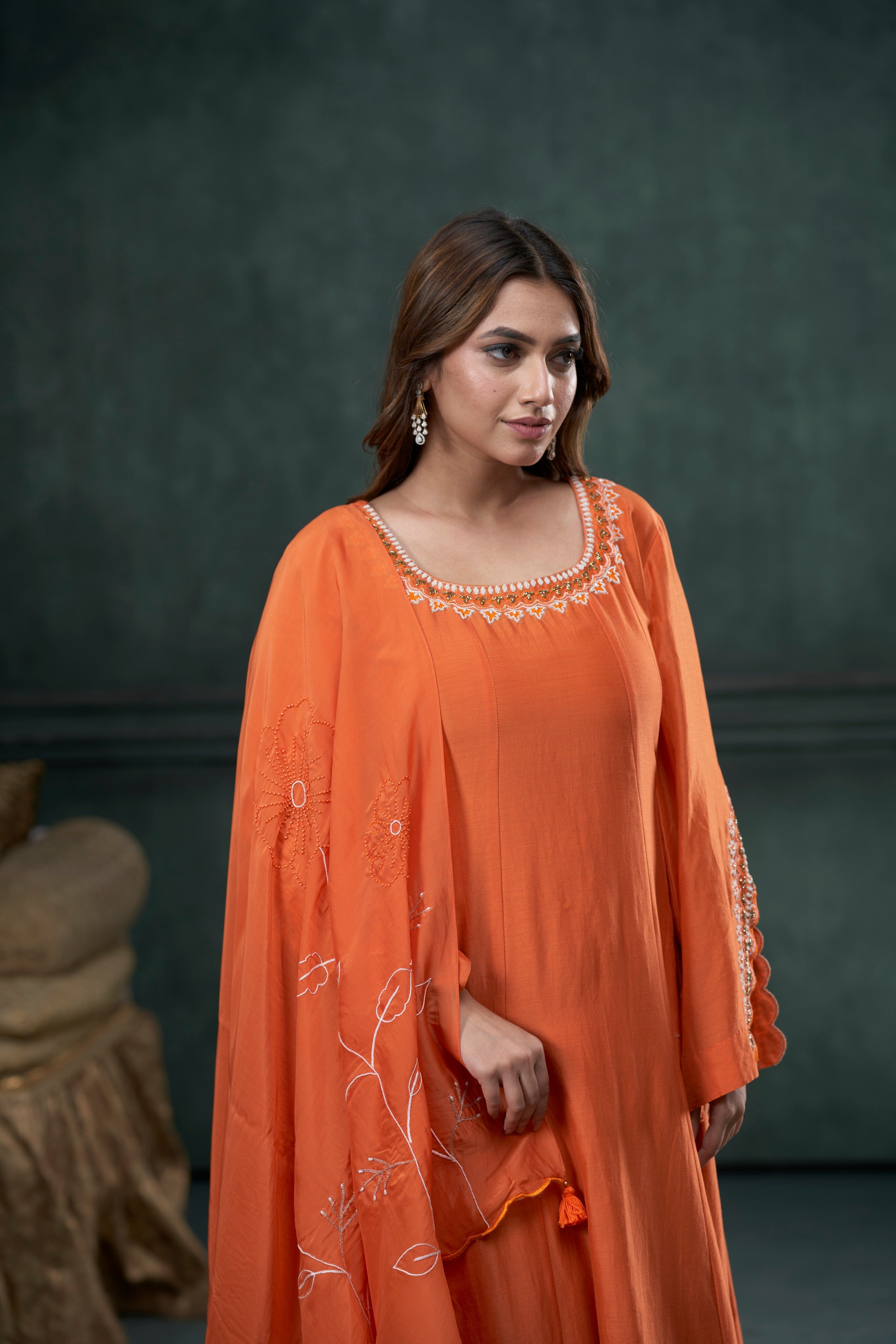 Coral Anarkali