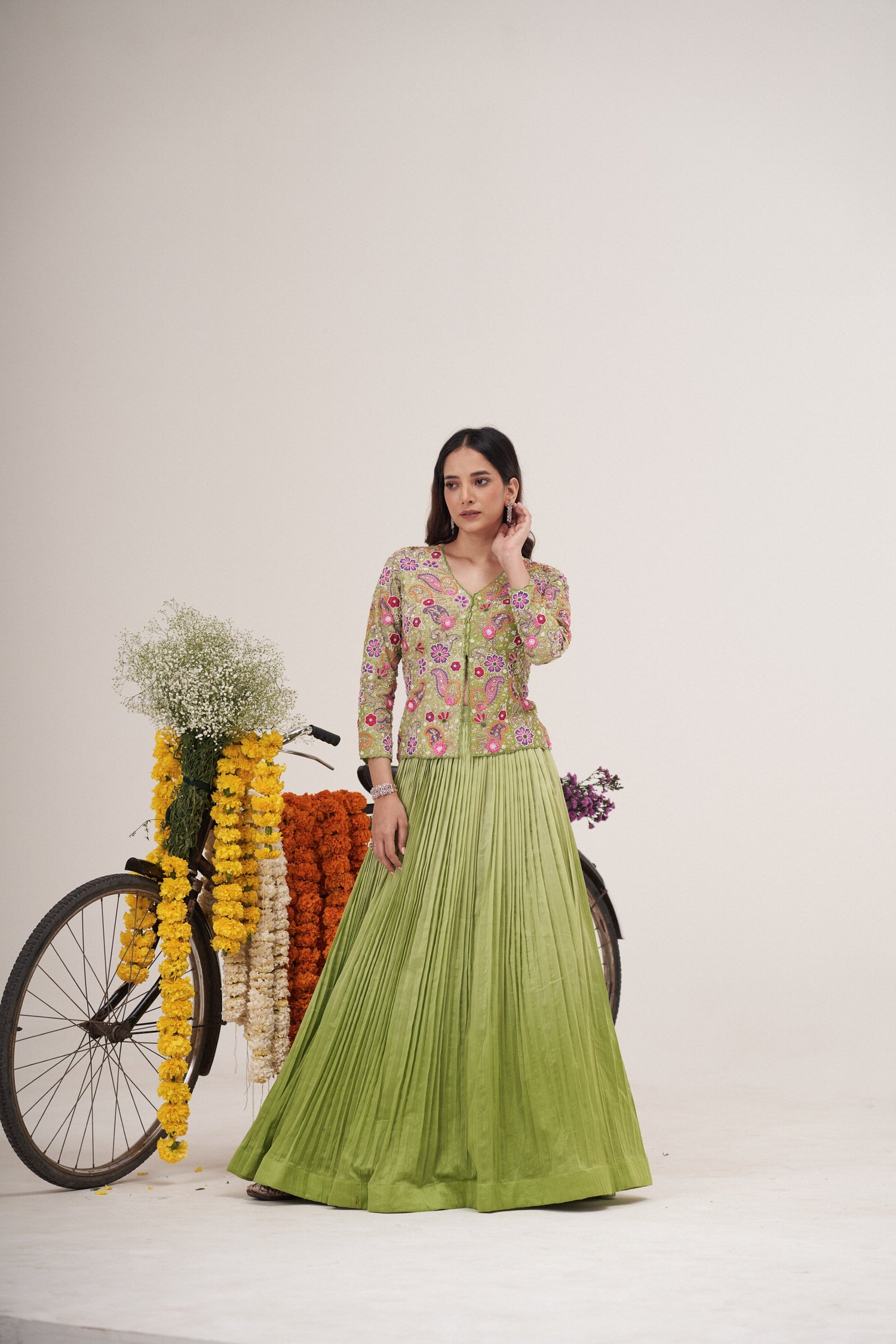 Bagicha Leela Jacket Ghagra Set