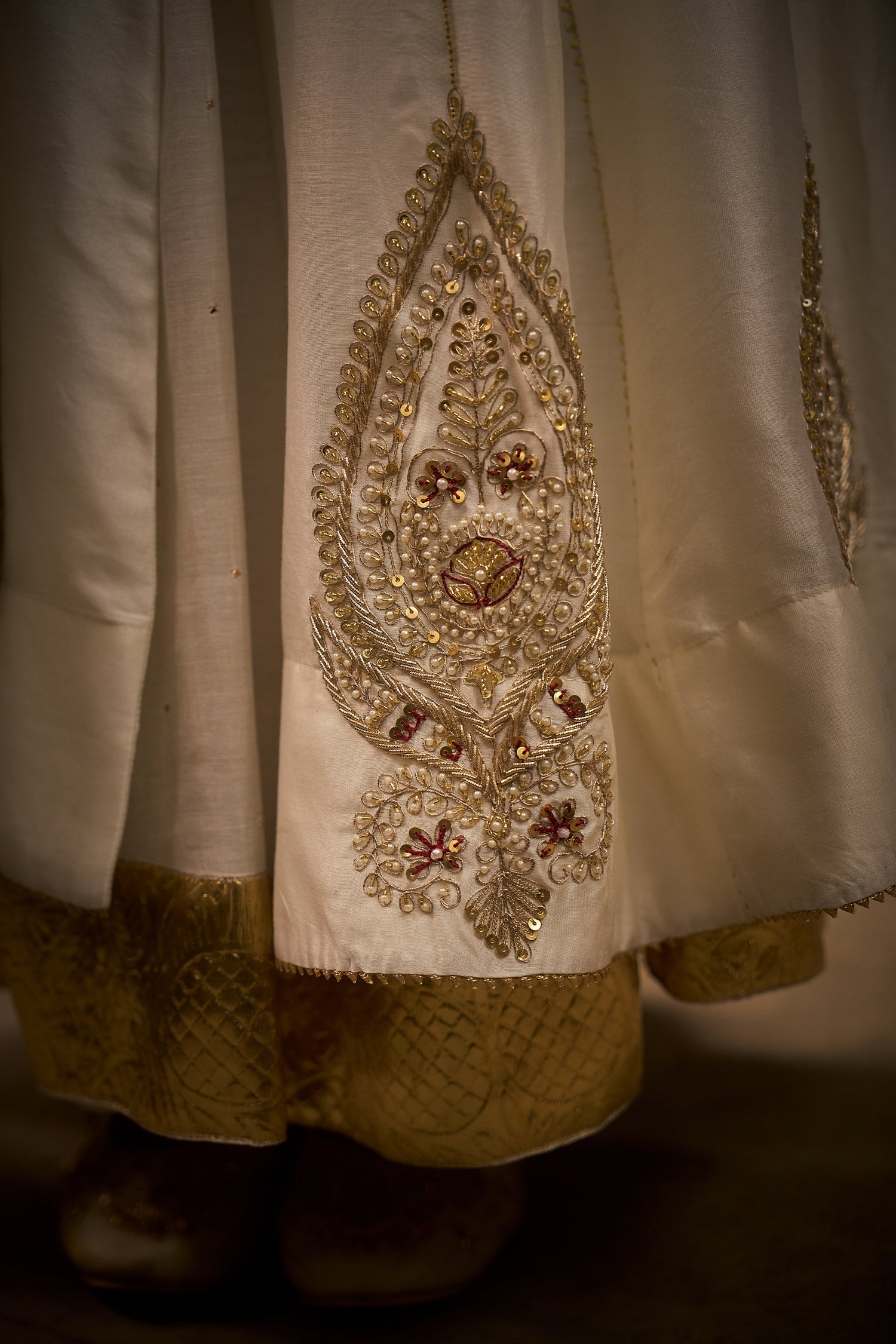 Ivory Anarkali Jacket