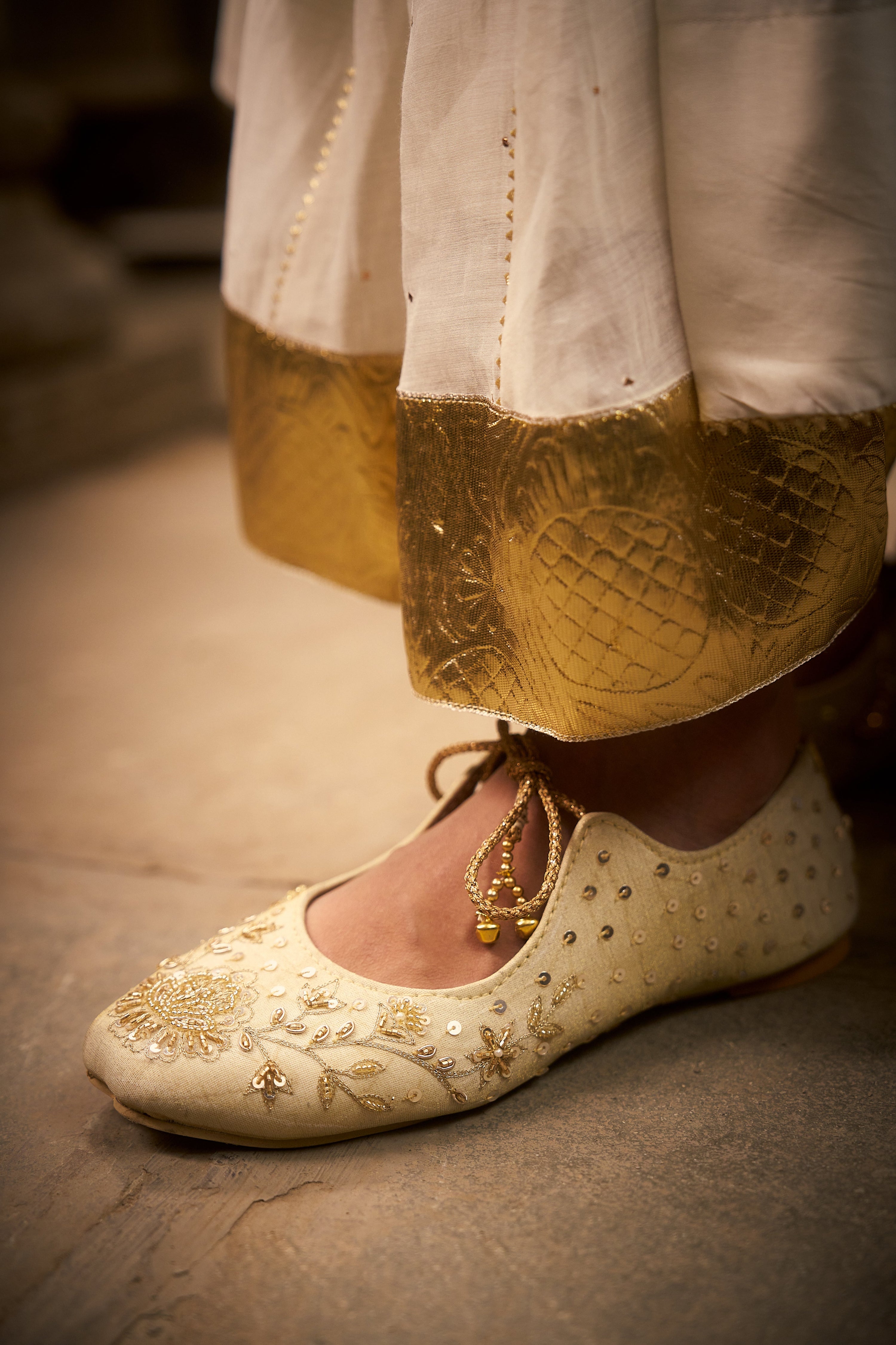 Ivory Anarkali Jacket