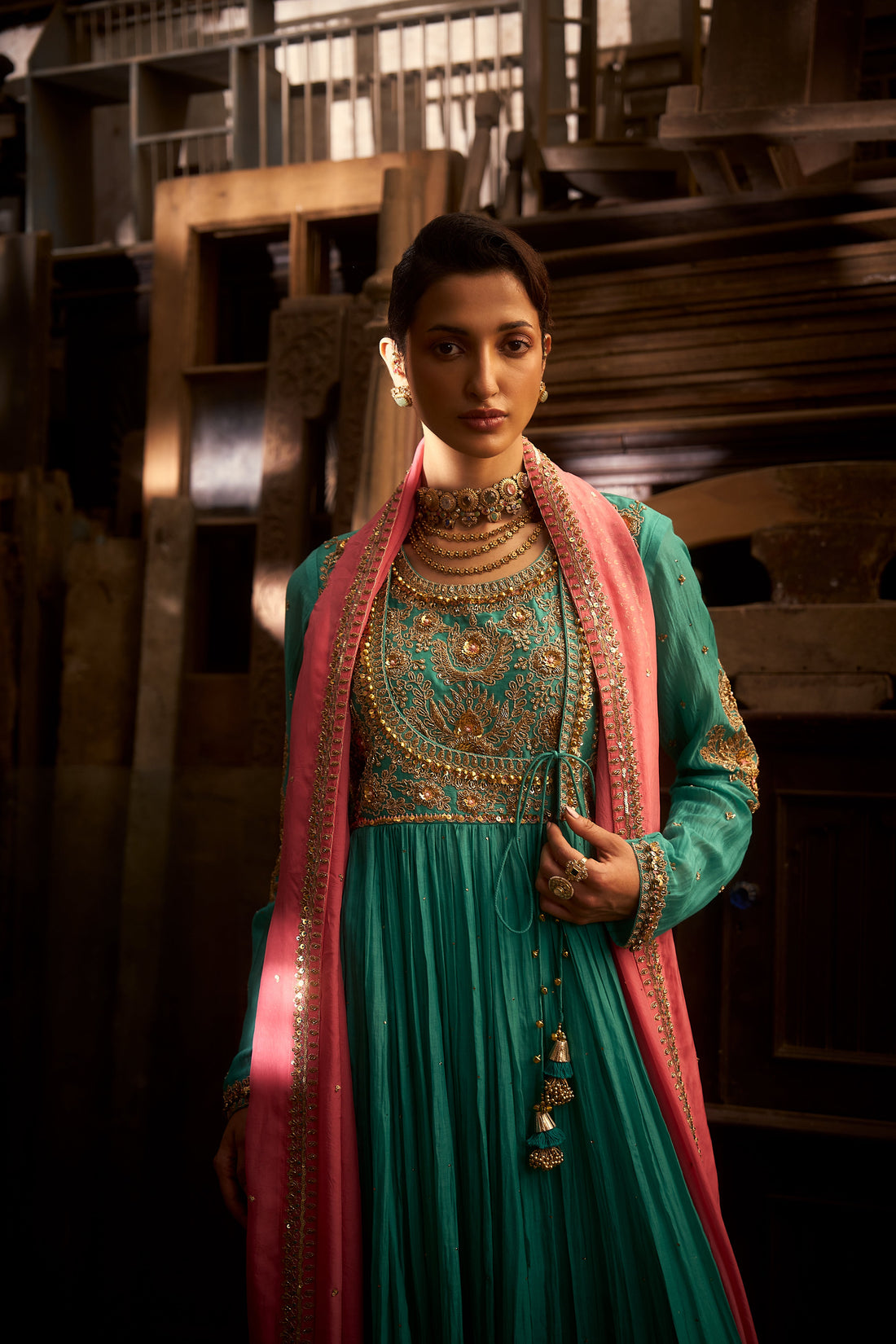 Aqua Marine Anarkali