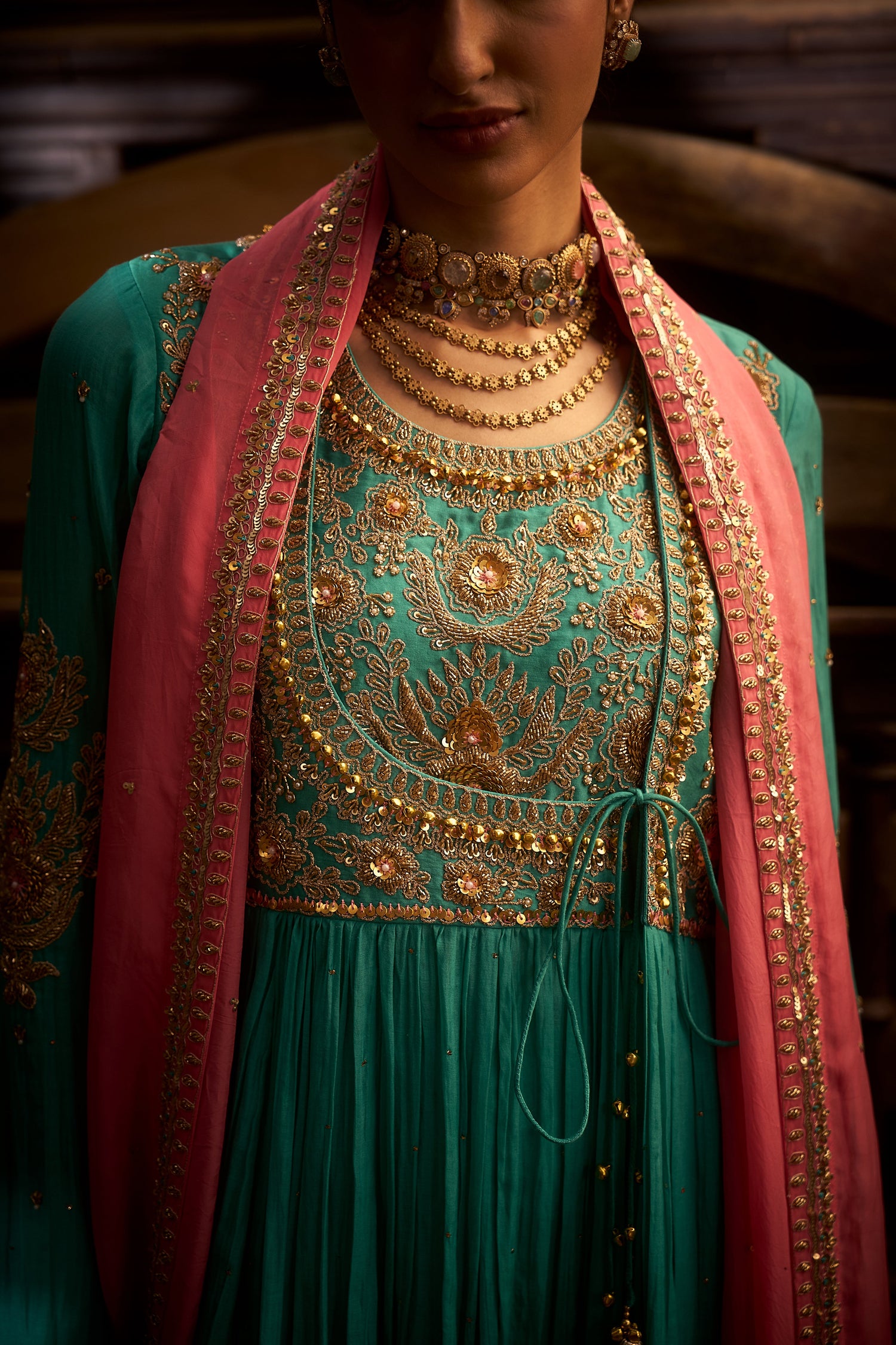 Aqua Marine Anarkali