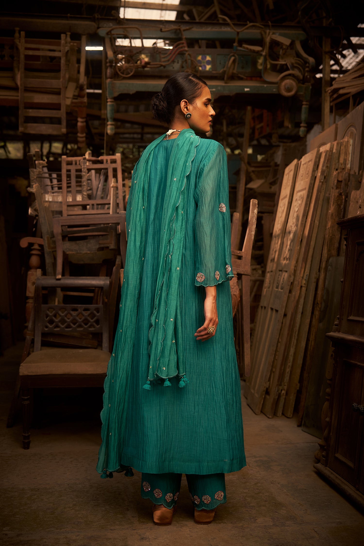 Cyan Kurta