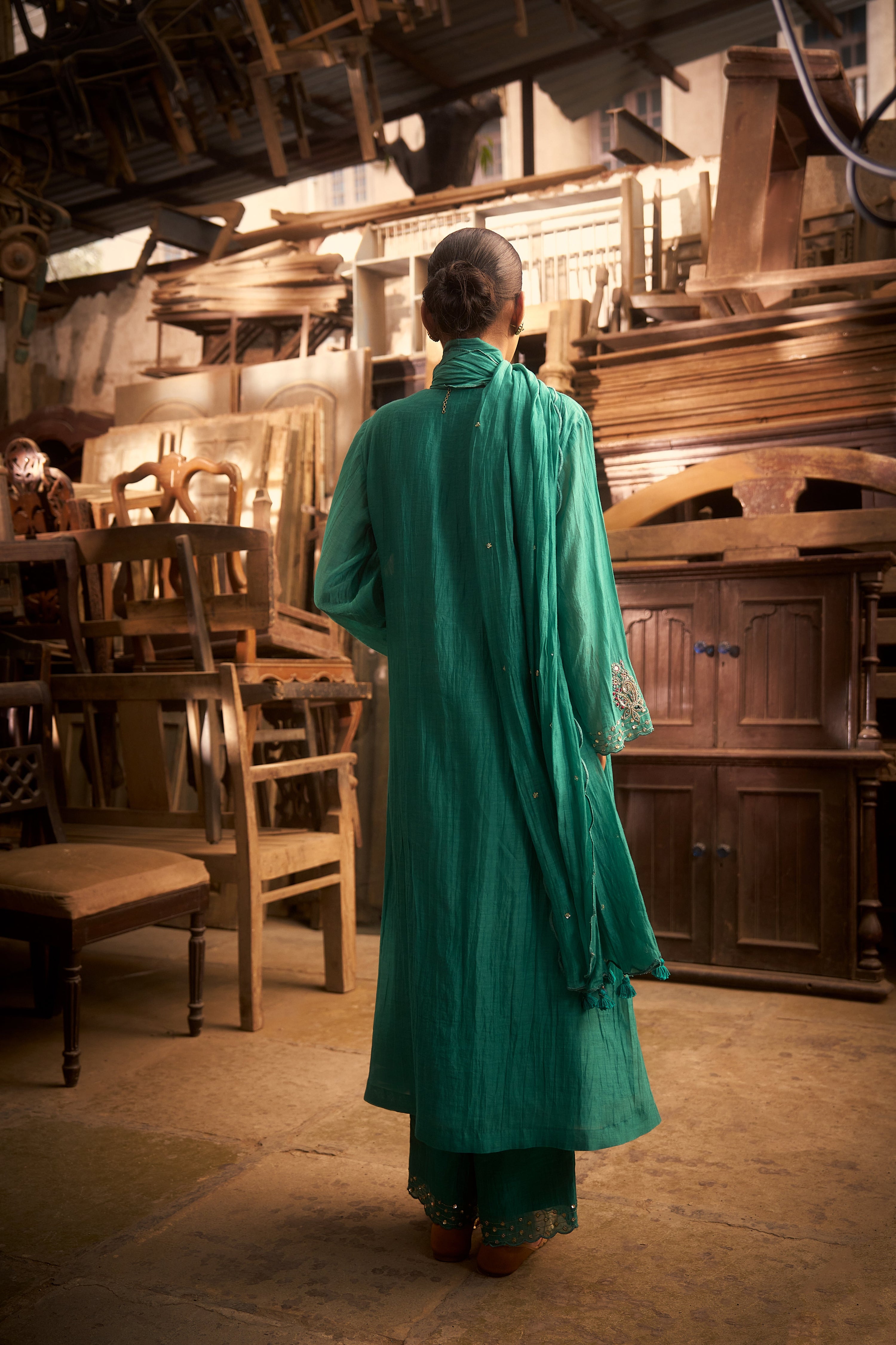 Cyan Kurta