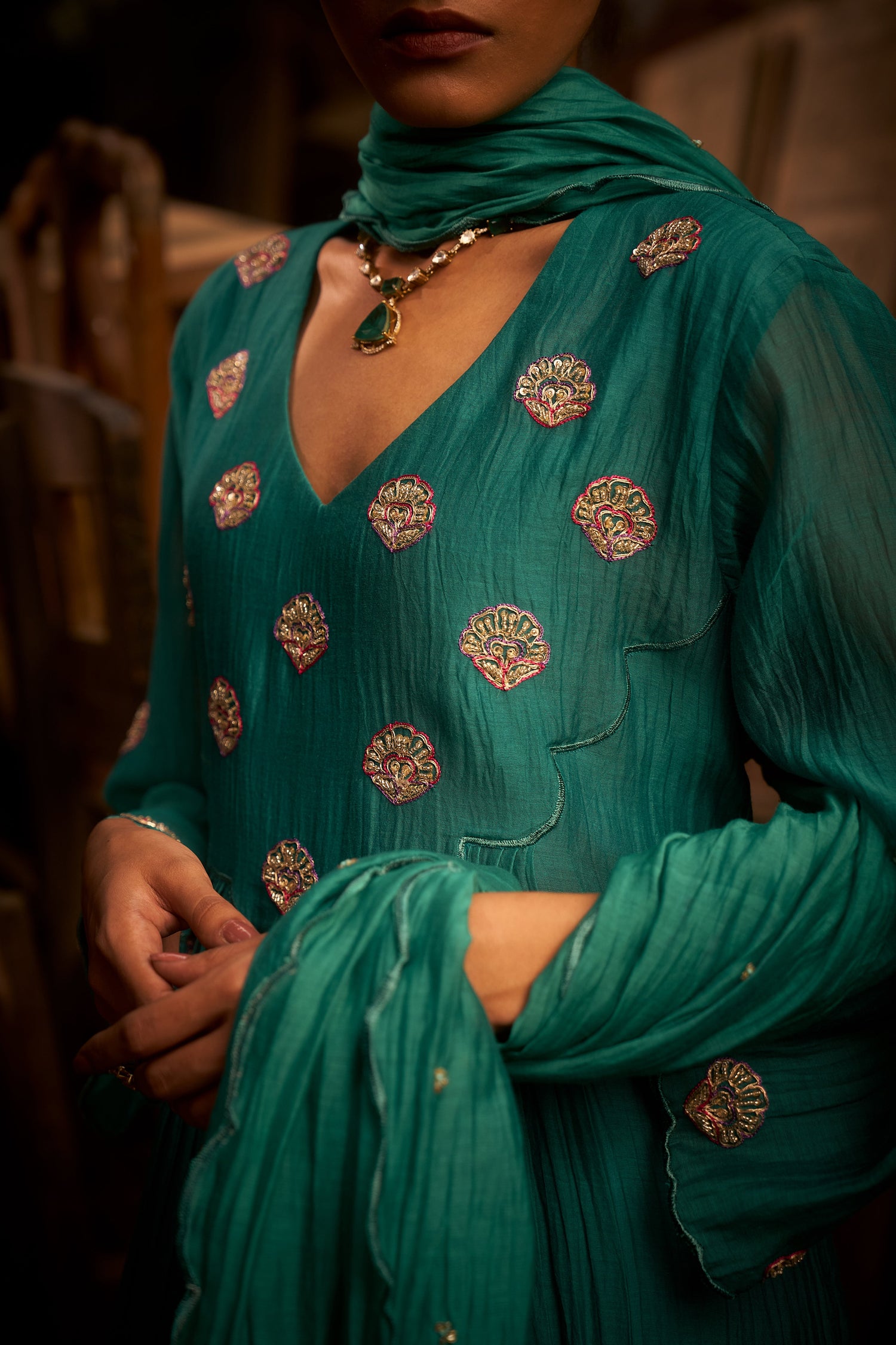 Cyan Kurta