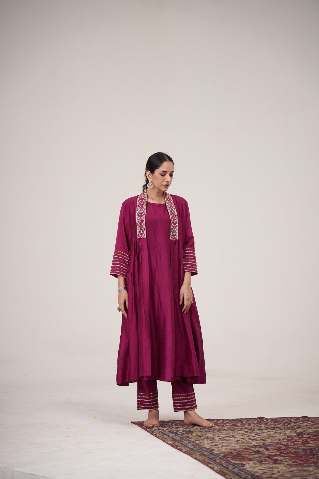 Sunairi Jamli Jacket Kurta Set