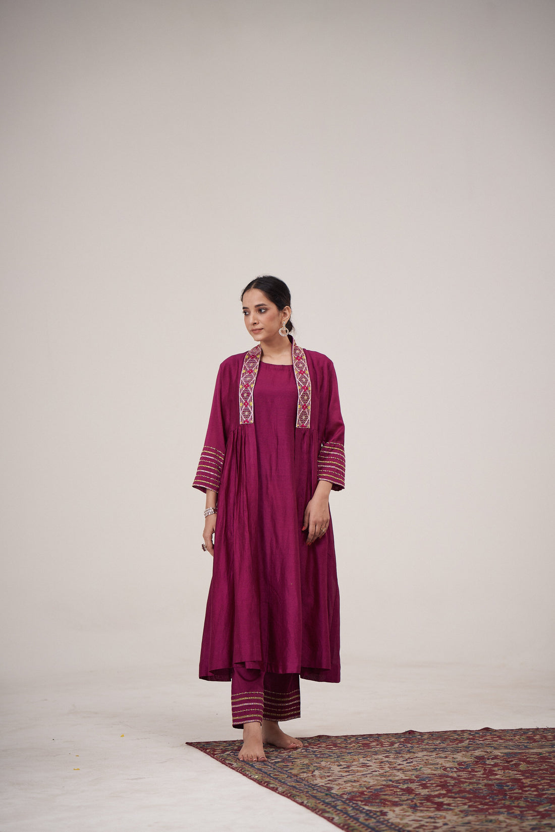 Sunairi Jamli Jacket Kurta Set