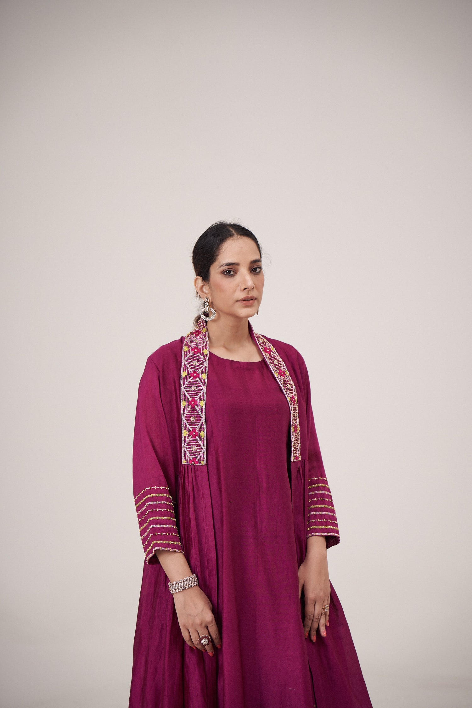 Sunairi Jamli Jacket Kurta Set