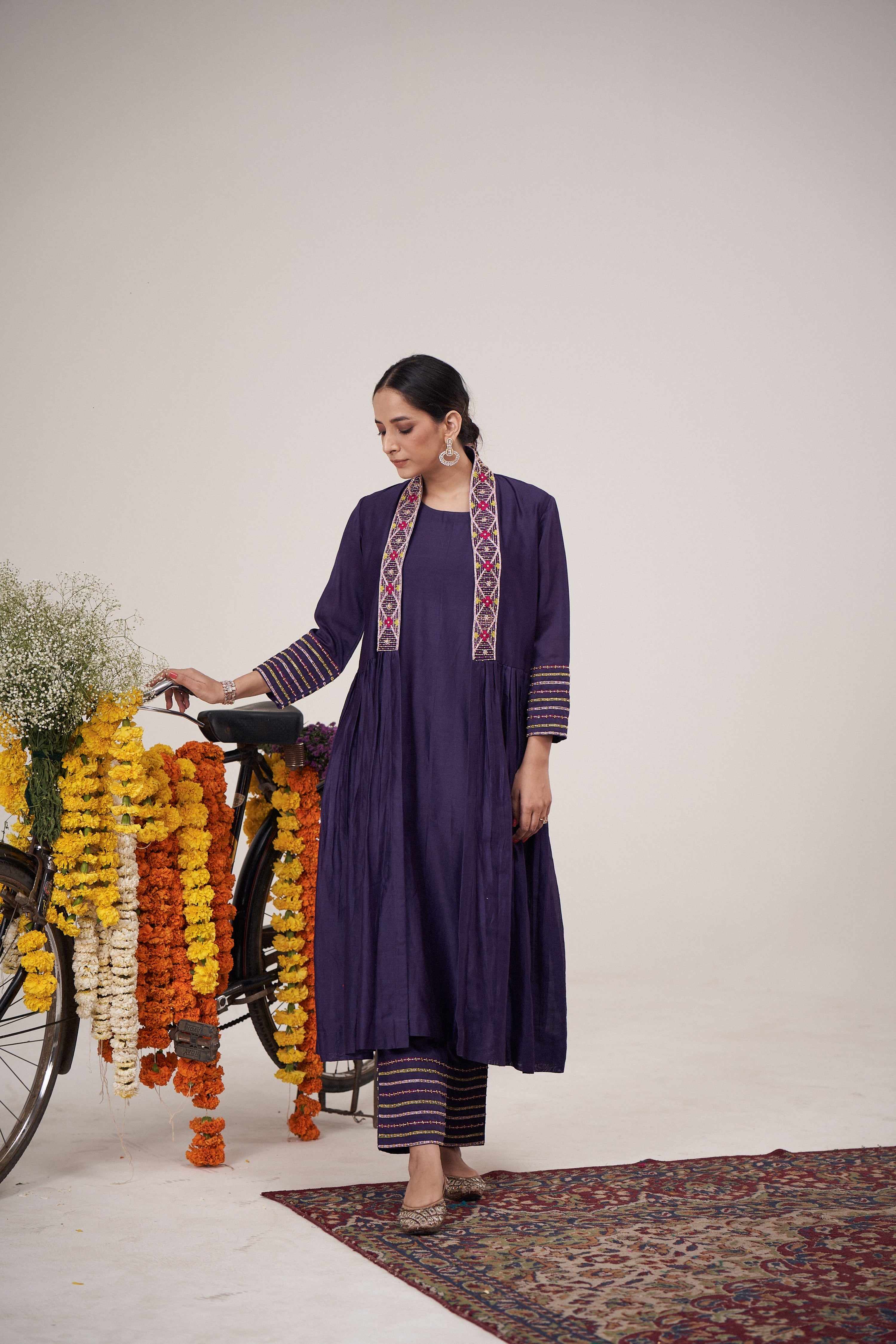Sunairi Resham Jacket Kurta Set