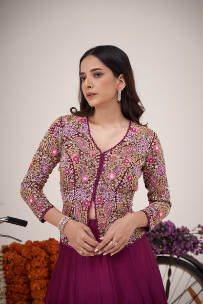 Bagicha Jacket Ghagra Set
