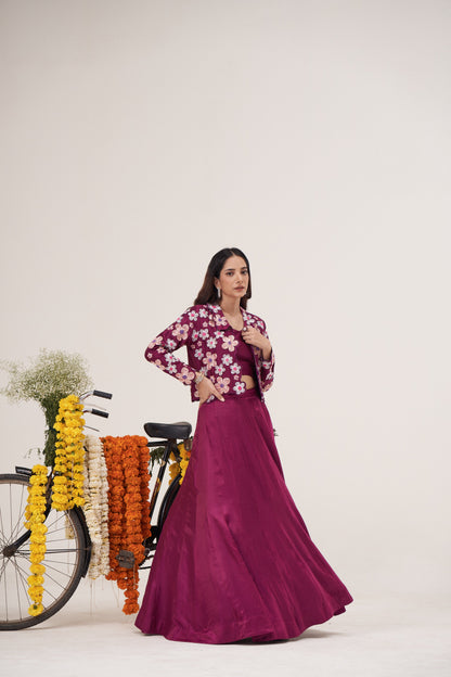 Guldasta short Jacket Ghaghra Set