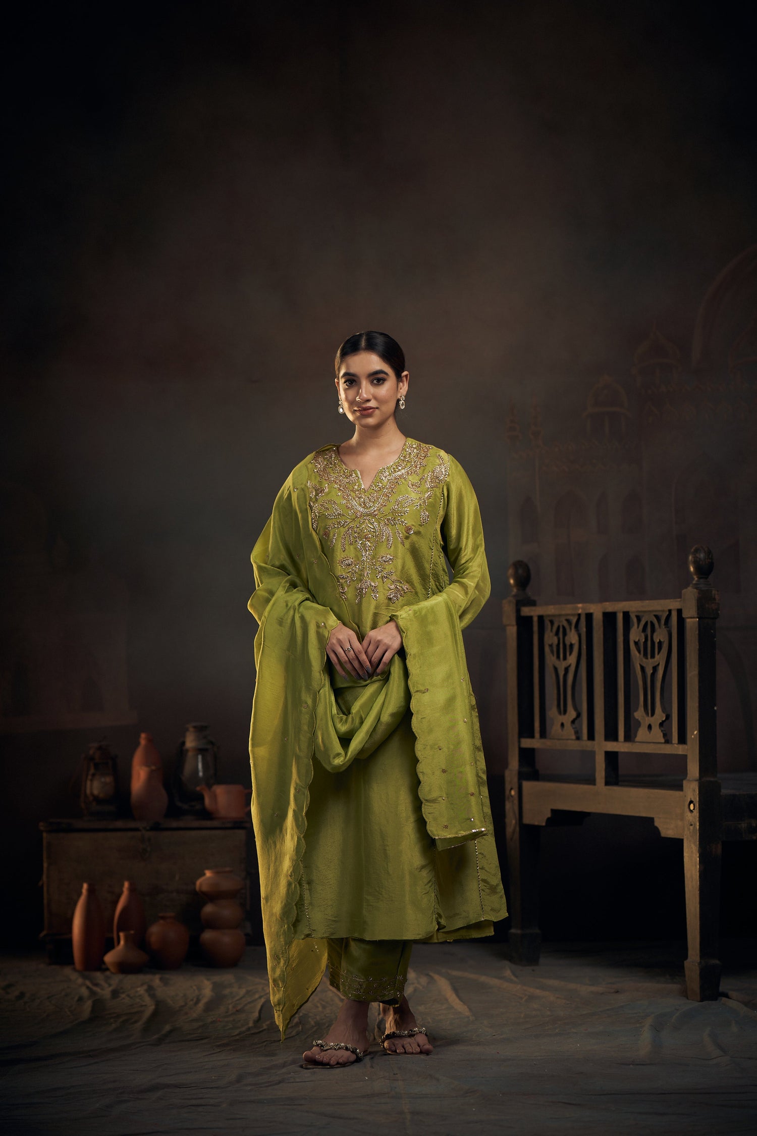 Nawabi Tisuue Kurta Set