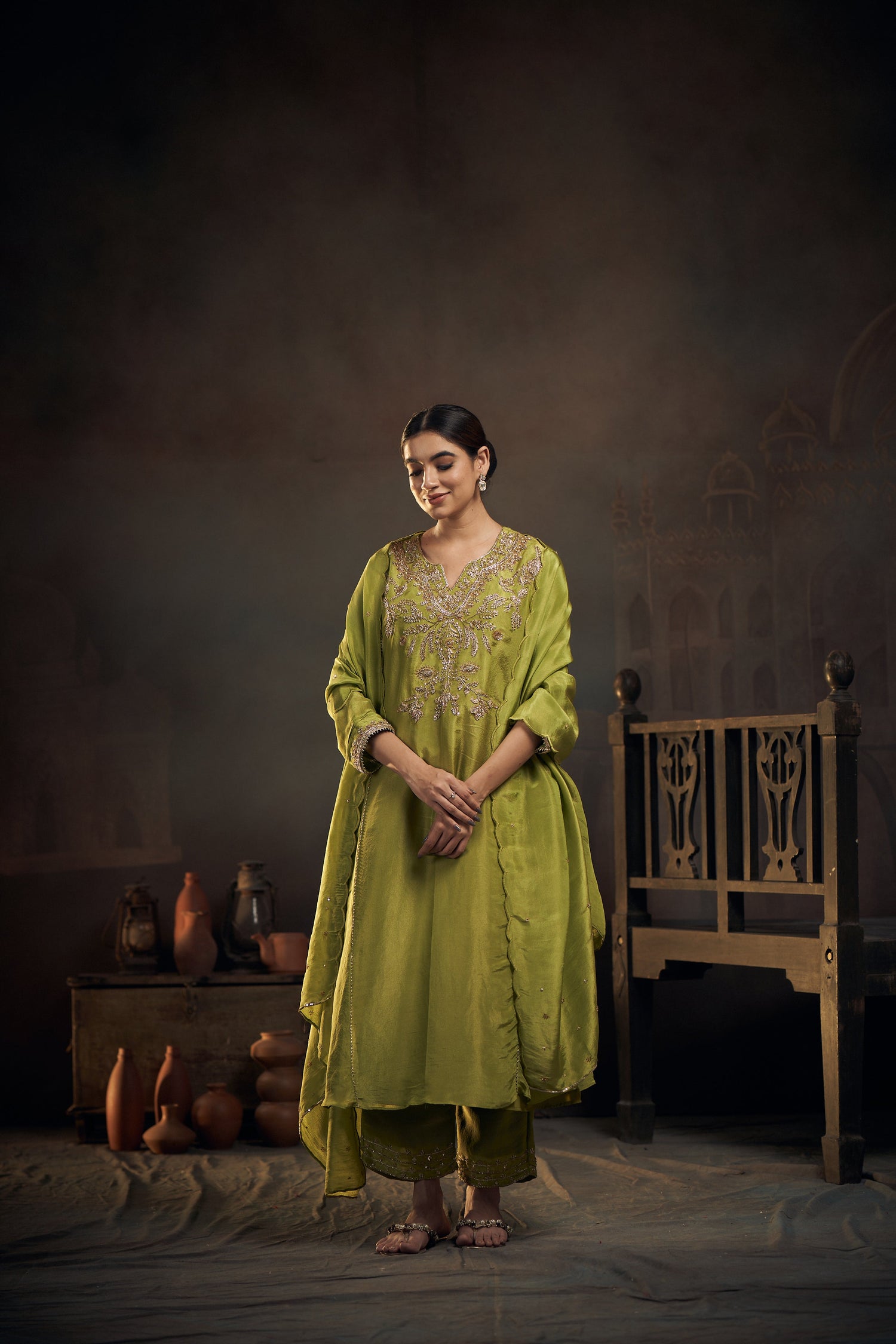 Nawabi Tisuue Kurta Set