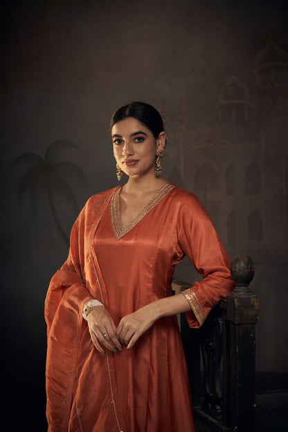 Kesar Anarkali set