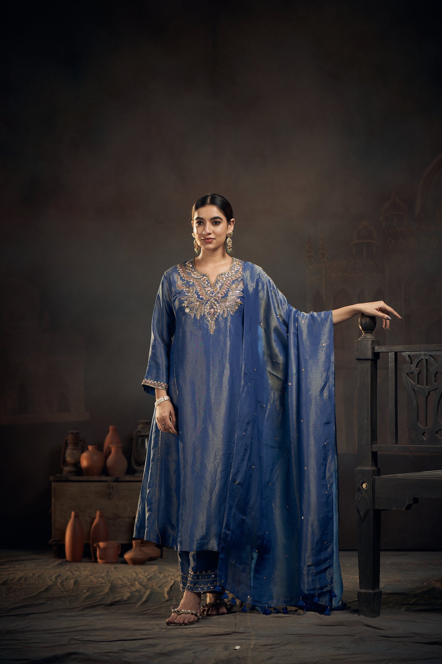Nawabi Tisuue Kurta Set
